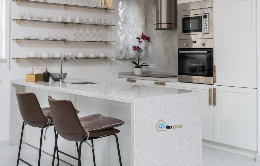 A white theme Interior Kitchens Designed in Chula Vista home.
