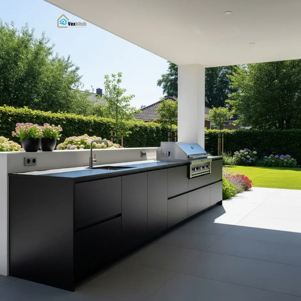 A Contemporary Minimal Setups for Outdoor Kitchen