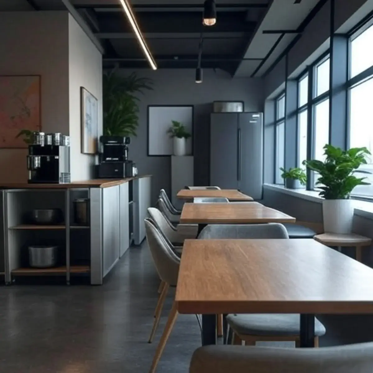  A Office Breakroom, Modern Makeover kitchen remodeling. 