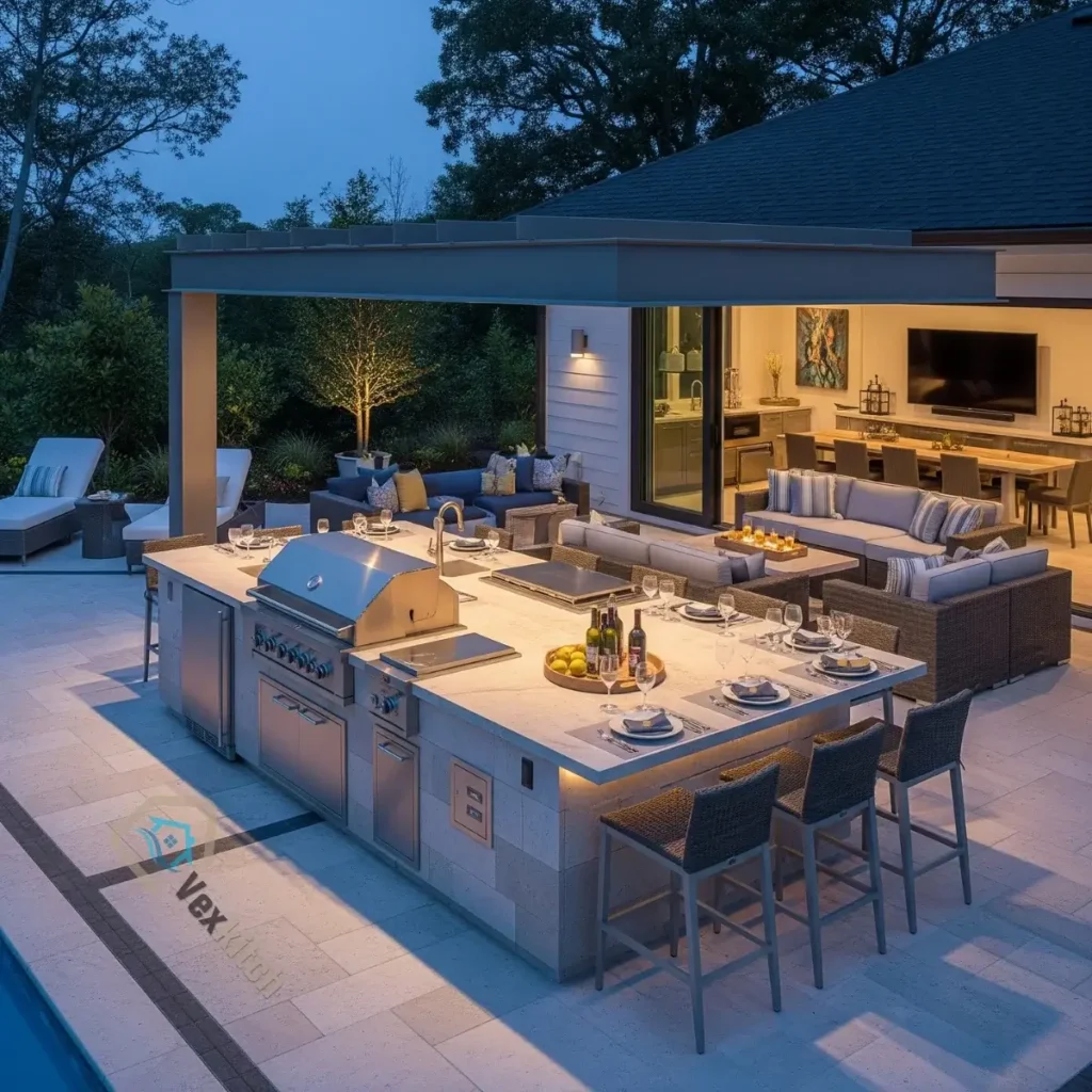 Resort-Style a five-star vibes home design for kitchen.