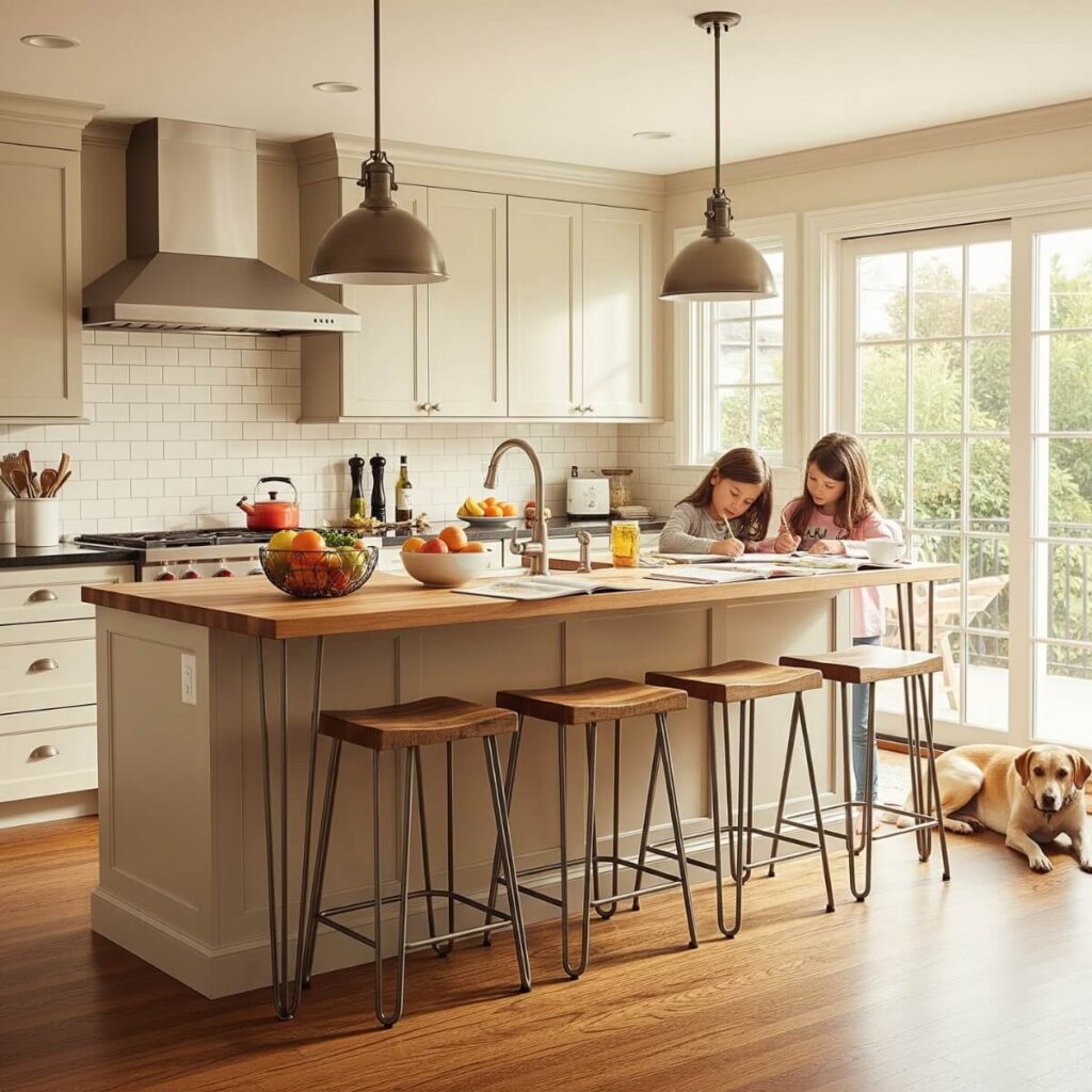 A Suburban Family Kitchen design.