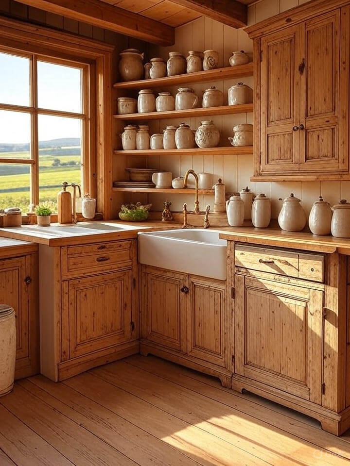 Rustic Farmhouse Kitchen Glow