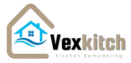 A logo file of Vexkitch kitchen remodeling.