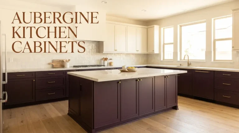 aubergine kitchen cabinets interior