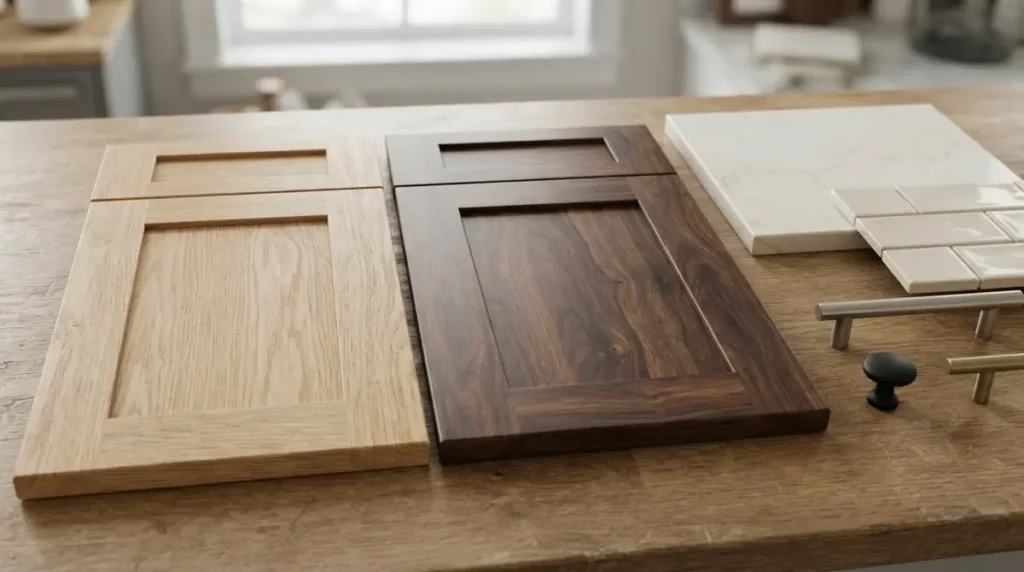 comparing wood cabinet and hardw