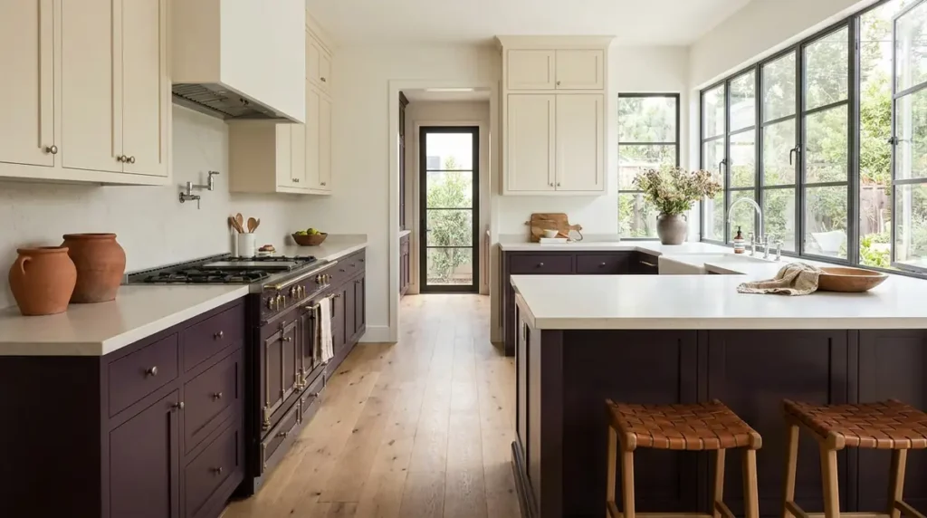 modern kitchen with custom cabin