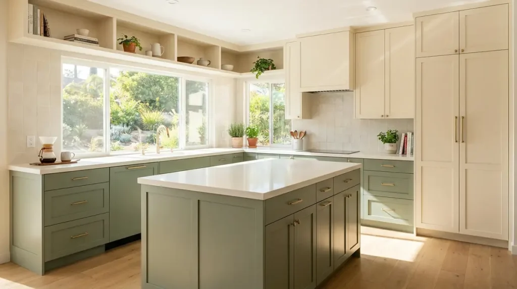 renovated kitchen color zoning d