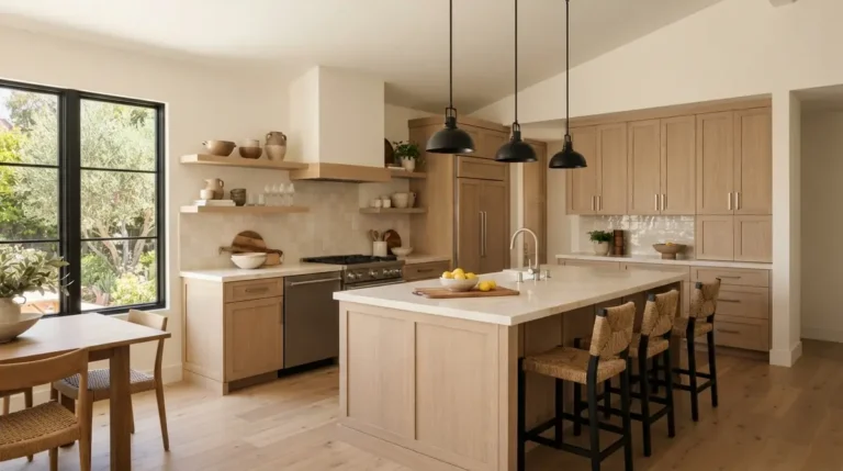 warm wood kitchen interior